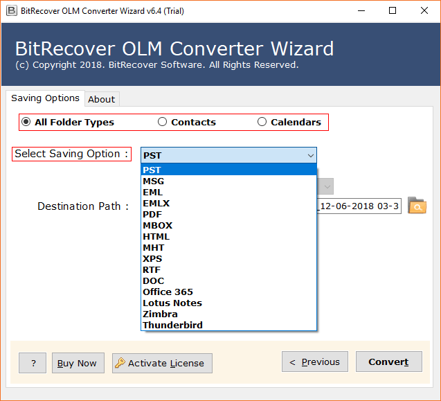 Select Destination Path