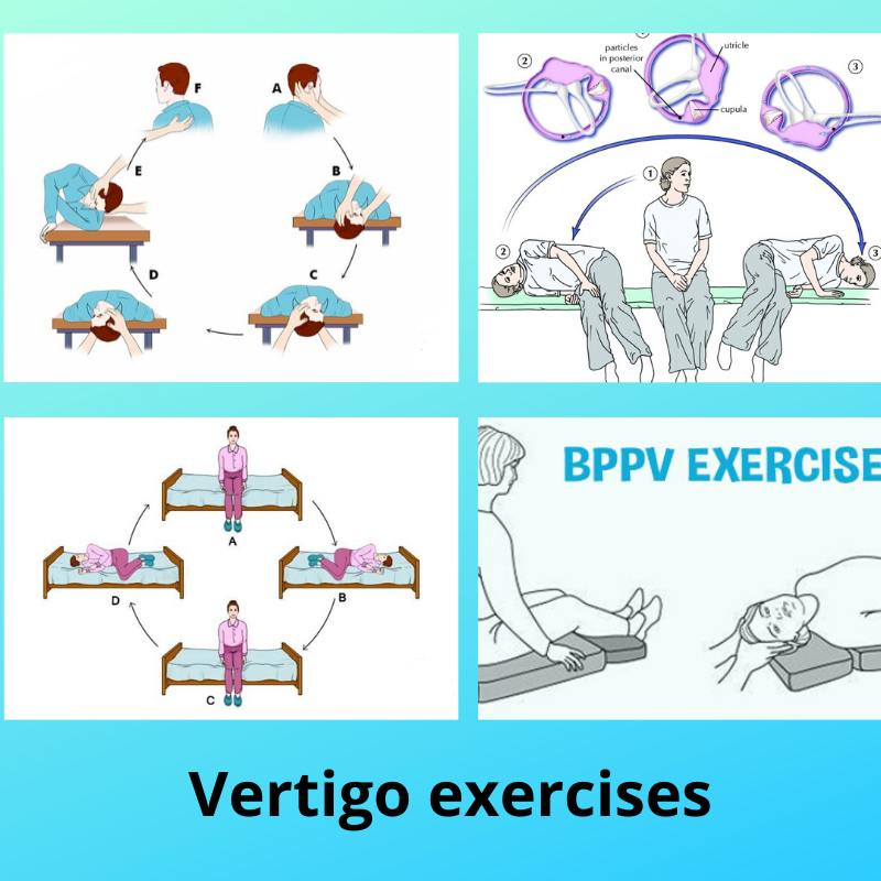 What are the exercises for someone who suffers from vertigo?